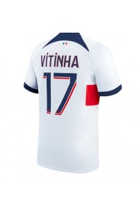 Paris Saint-Germain Vitinha Ferreira #17 Jalkapallovaatteet Vieraspaita 2023-24 Lyhythihainen